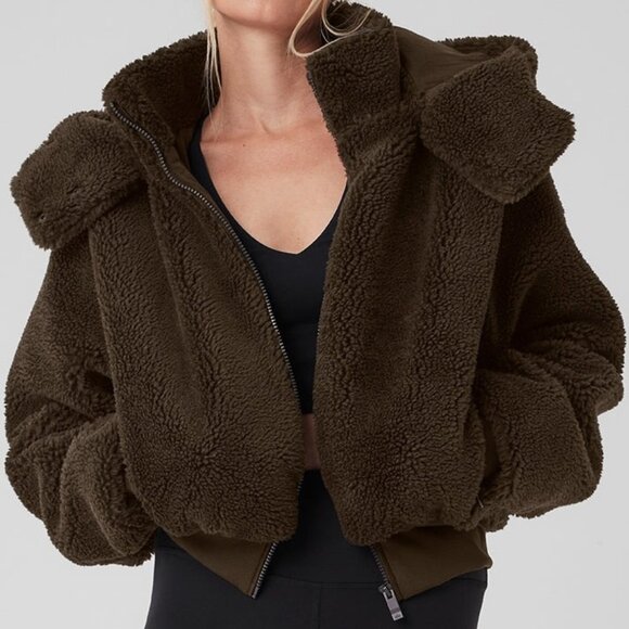 ALO Yoga Jackets & Blazers - Alo Foxy Sherpa Jacket Espresso